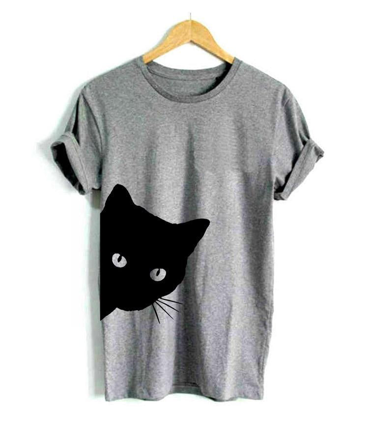Cat Lover Women's T-Shirt – Maja-Gray-S-The Livary