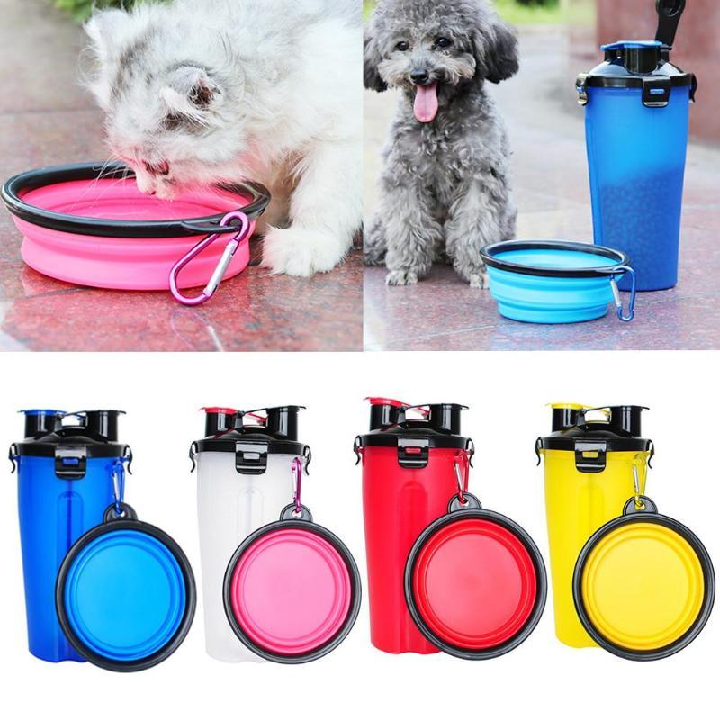 2-in-1 Travel Cup with Food Bowl - PawBuddy™-Blue-The Livary
