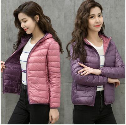 Stylish Reversible Women's Down Jacket - Aurora-Blue-S-The Livary