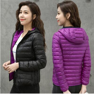 Stylish Reversible Women's Down Jacket - Aurora-Blue-S-The Livary