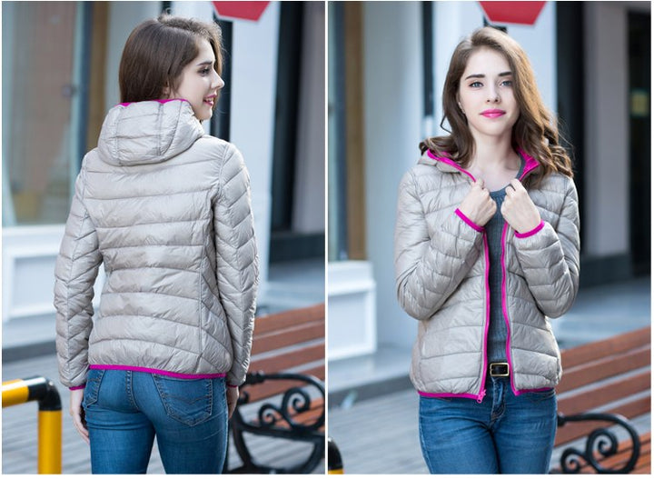 Stylish Reversible Women's Down Jacket - Aurora-Blue-S-The Livary
