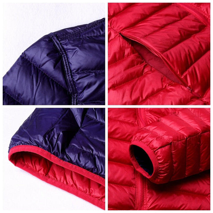 Stylish Reversible Women's Down Jacket - Aurora-Blue-S-The Livary