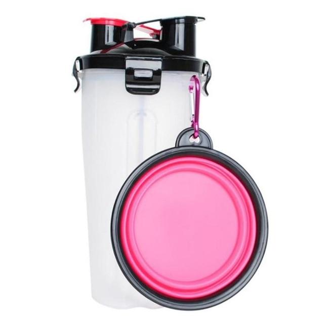 2-in-1 Travel Cup with Food Bowl - PawBuddy™-White-The Livary
