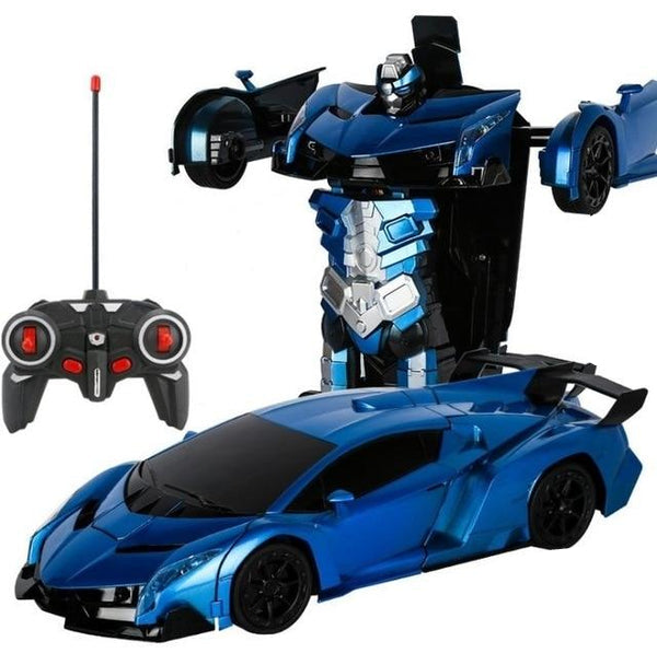 Remote-Controlled Transformer Car - VoltMorph-Blue-The Livary