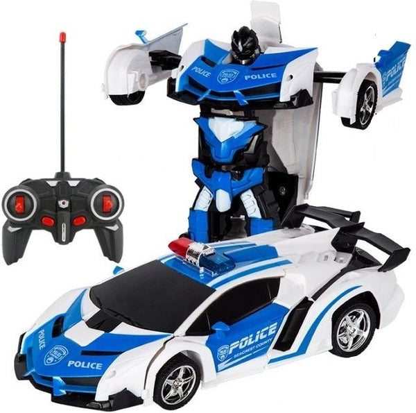 Remote-Controlled Transformer Car - VoltMorph-Blue White-The Livary