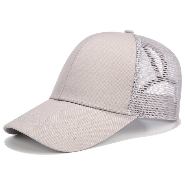 Ponytail Cap with Extra Opening – SkyShield-Gray-The Livary