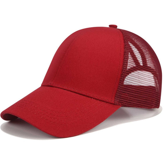 Ponytail Cap with Extra Opening – SkyShield-Red-The Livary