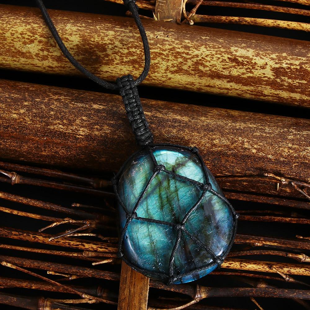 Mystical Labradorite Dragonheart Necklace - Aris-The Livary