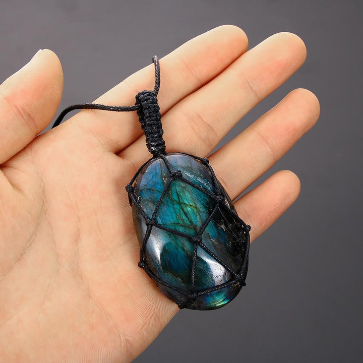 Mystical Labradorite Dragonheart Necklace - Aris-The Livary