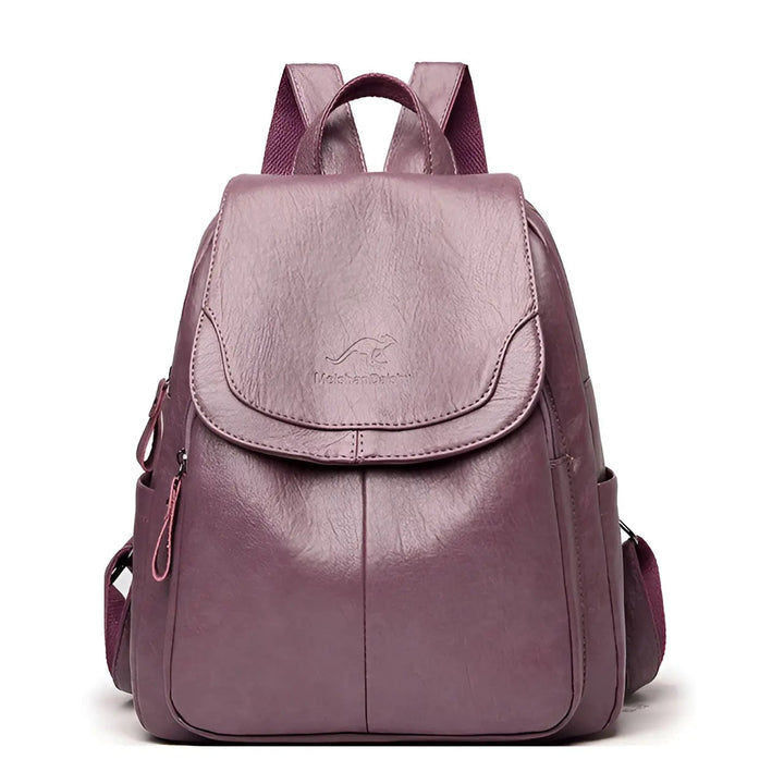 Vintage Leather Women's Backpack - Isabella-Purple-The Livary