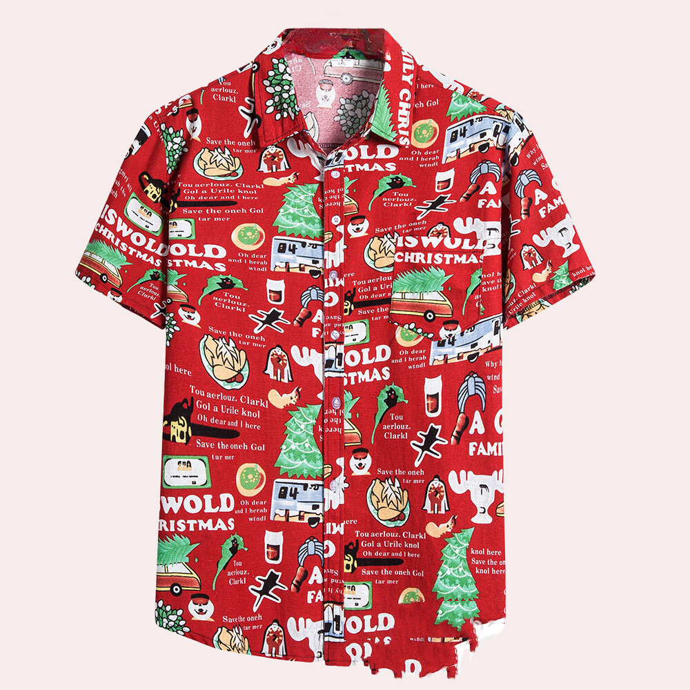 Casual Summer Shirt for Men - Dante-Red-S-The Livary
