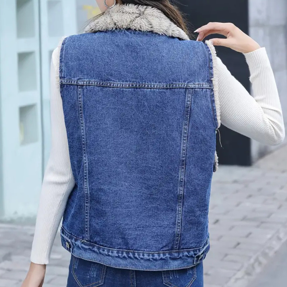 Modern Denim Gilet for Women - Noa-XS-The Livary