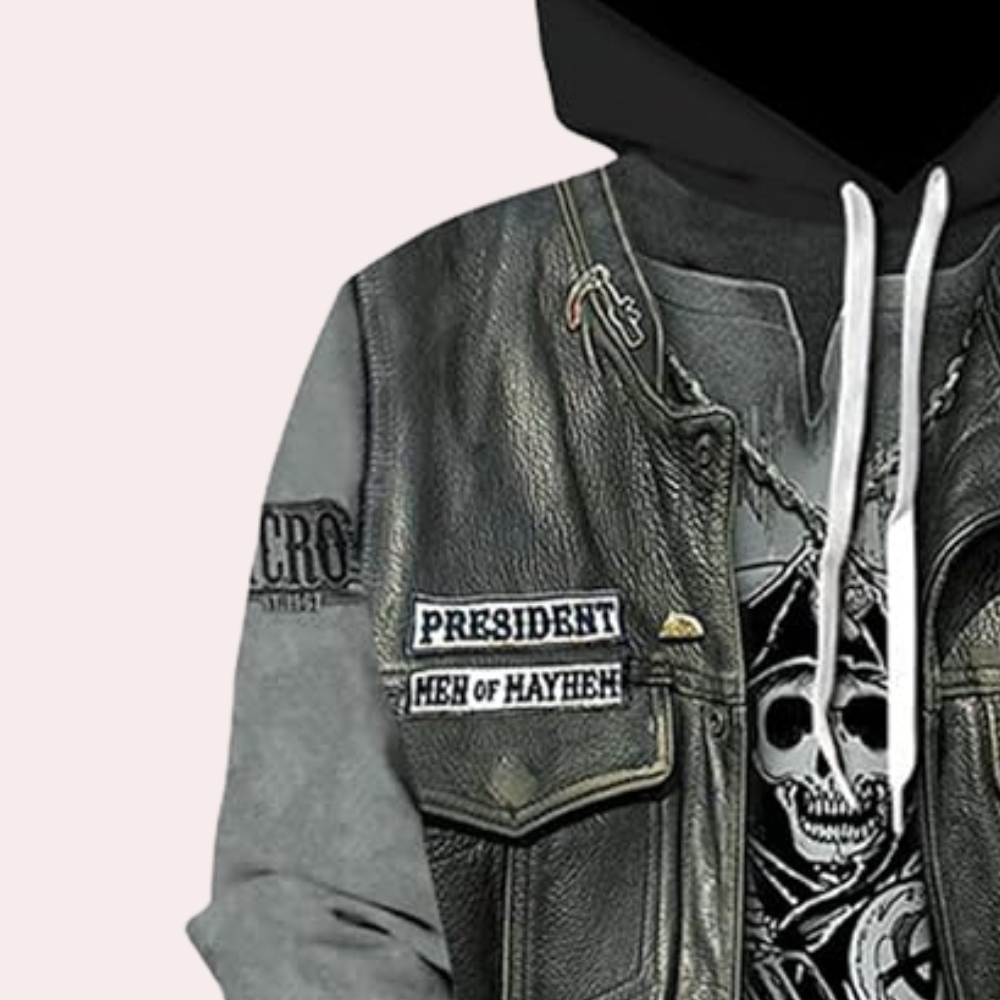 Casual Hoodie with Unique Print for Men - Mason-S-The Livary