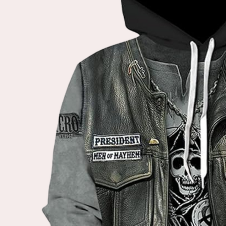 Casual Hoodie with Unique Print for Men - Mason-S-The Livary