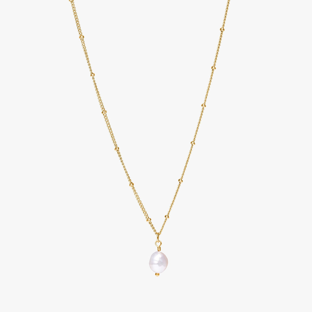 Baroque Pearl Pendant Necklace - Anisa-Gold-The Livary