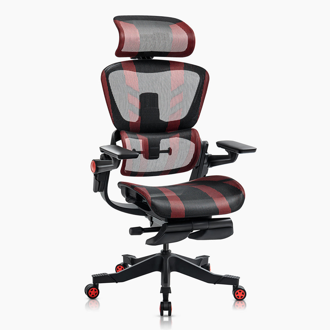 Ergonomic Office Chair with 16 Adjustable Features - ErgoFlex-Black-S (height 61.0–66.9in)-The Livary