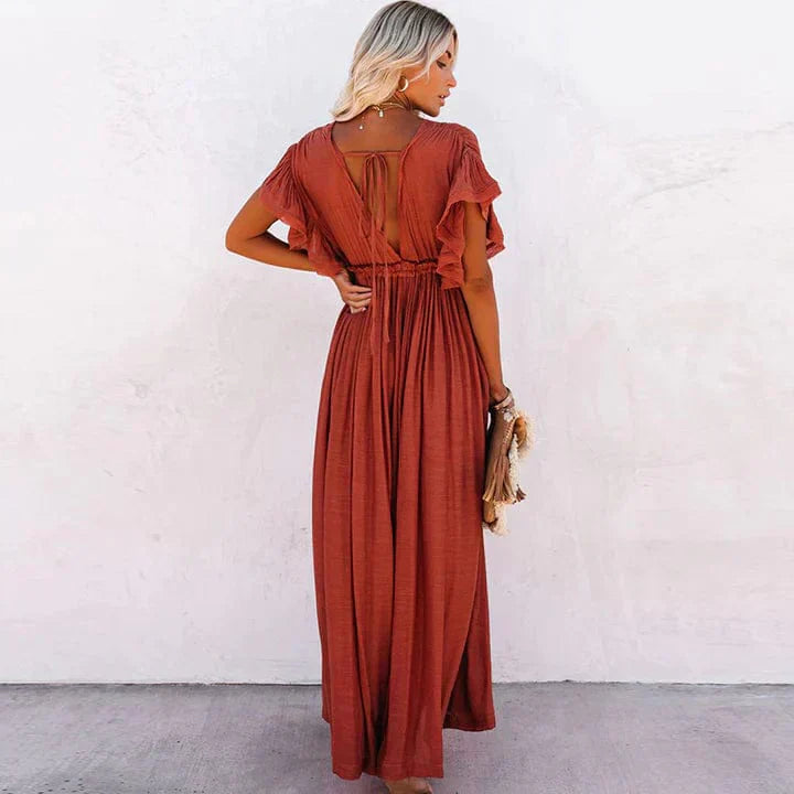 Stylish Long Beach Dress - Sophia-XS-The Livary