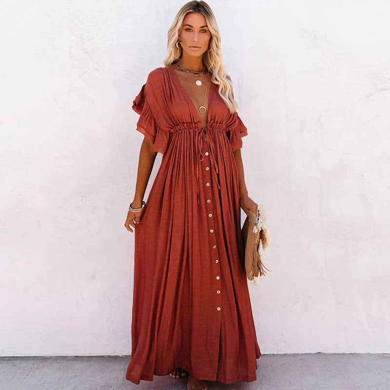 Stylish Long Beach Dress - Sophia-XS-The Livary