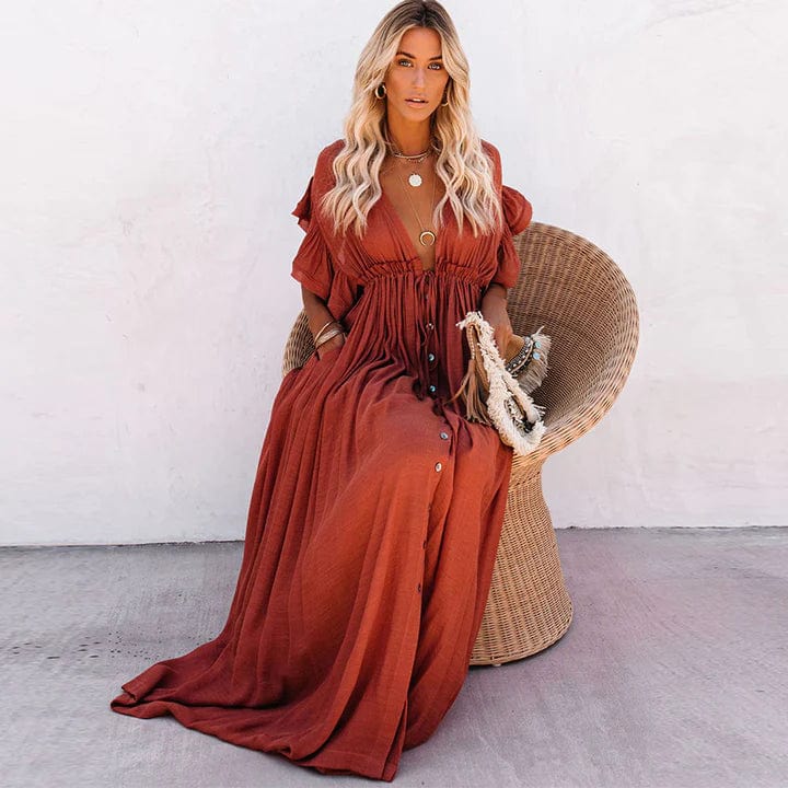 Stylish Long Beach Dress - Sophia-XS-The Livary