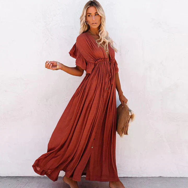 Stylish Long Beach Dress - Sophia-XS-The Livary