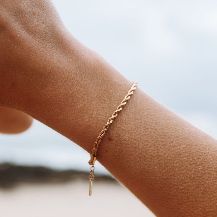 Twisted Link Bracelet - Sienna-Gold-The Livary