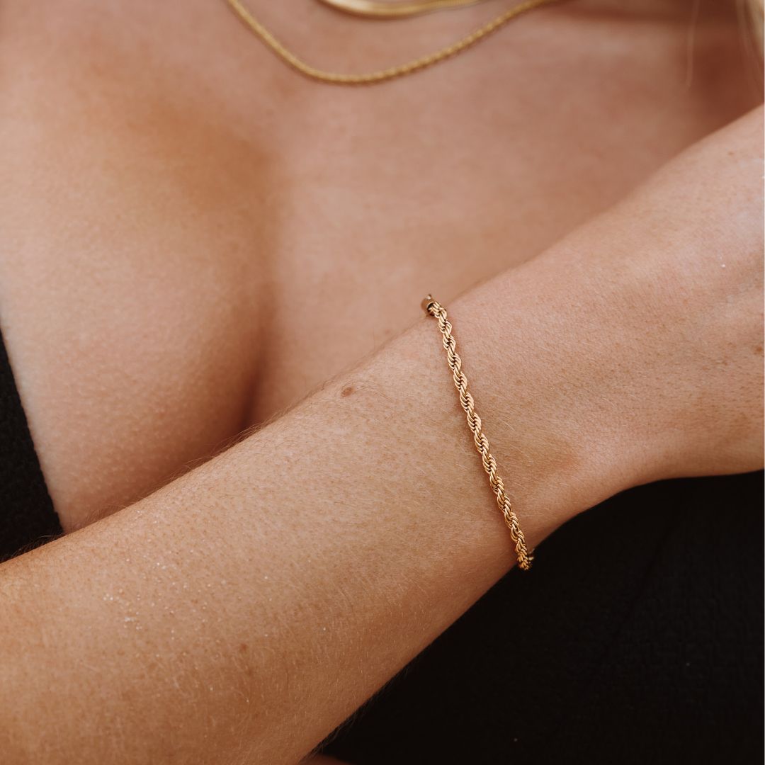 Twisted Link Bracelet - Sienna-Gold-The Livary