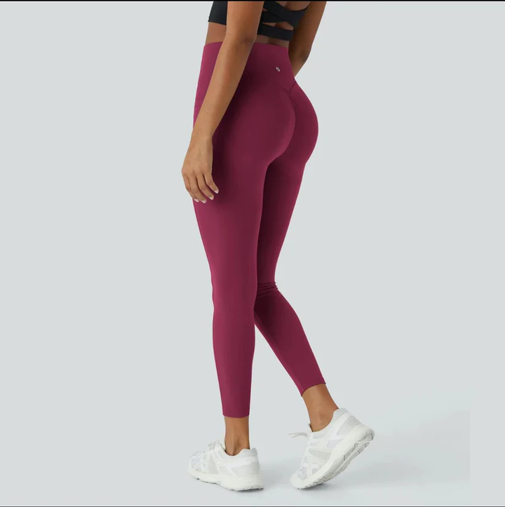 Stylish Push-Up Legging – Mila | Instantly lifting effect-S-Dark red-The Livary