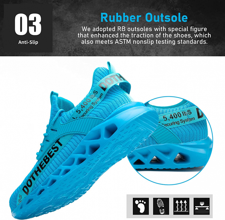 Ultralight Breathable Safety Shoes - ProGuard-Black-6.5-The Livary