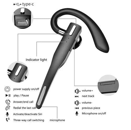 Wireless Bluetooth 5.1 Headset with Dual Mic - RoadMic Pro-The Livary