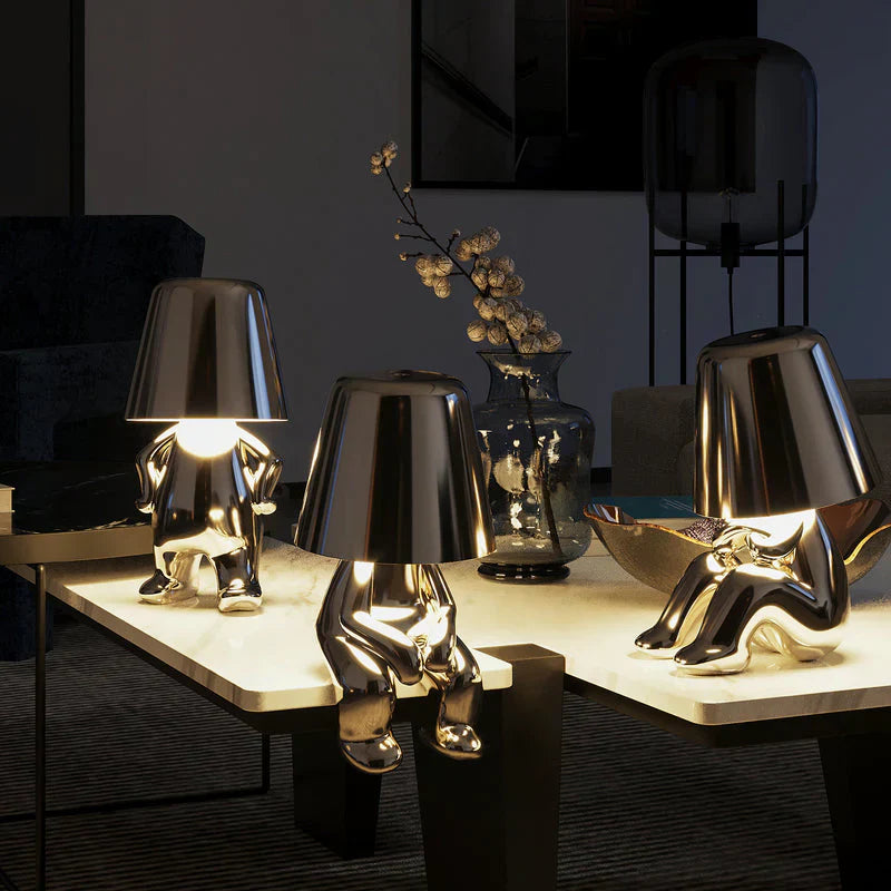 Playful Dimmable Table Lamp - LumoPals-Gold-Dreaming-The Livary