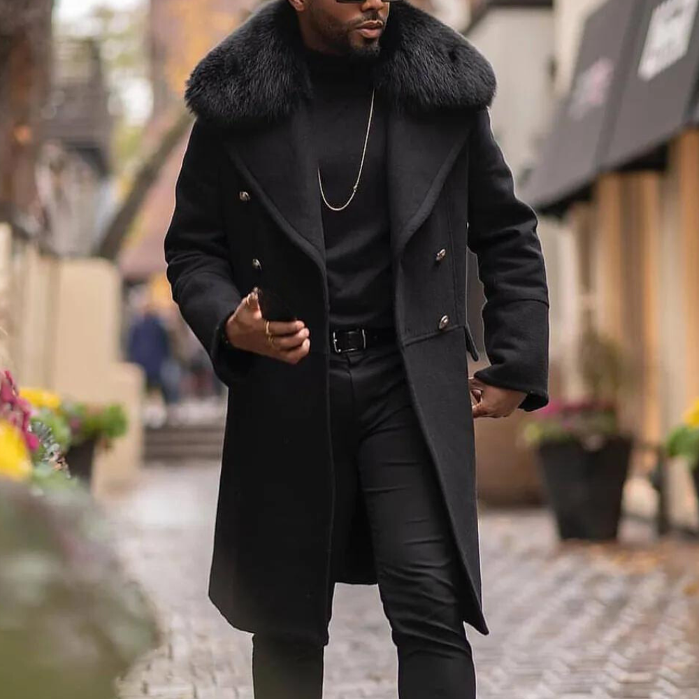Stylish Warm Black Winter Jacket for Men - Vincenzo-S-The Livary