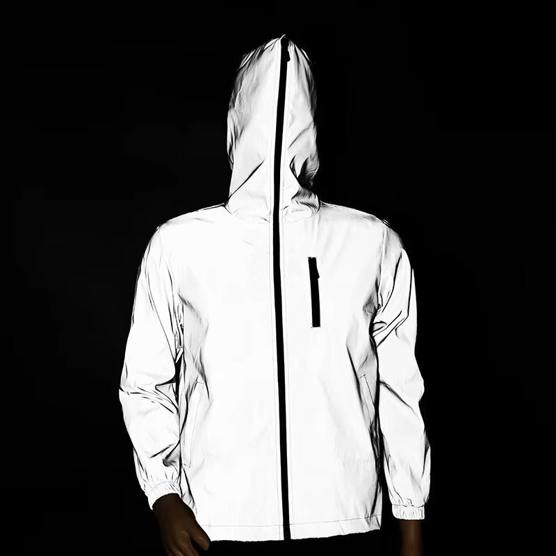 High-Reflective and Waterproof Unisex Rain Jacket - LumiSafe-S-The Livary