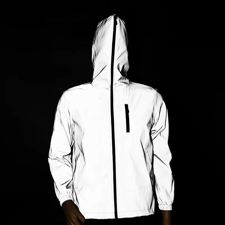 High-Reflective and Waterproof Unisex Rain Jacket - LumiSafe-S-The Livary