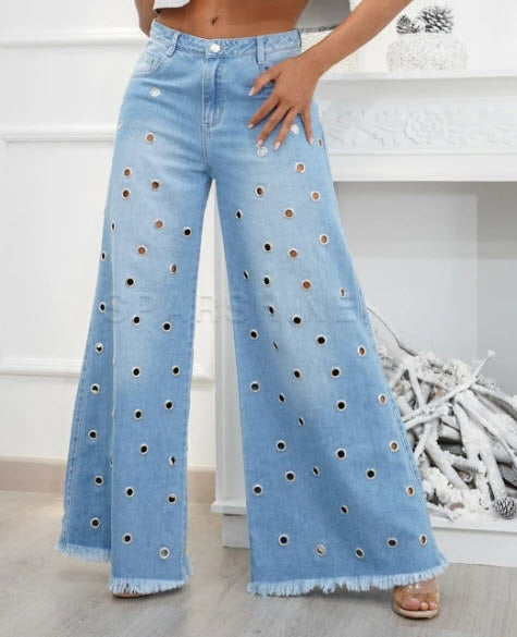 Retro Comfort High-Rise Flared Jeans - Leona-S-The Livary