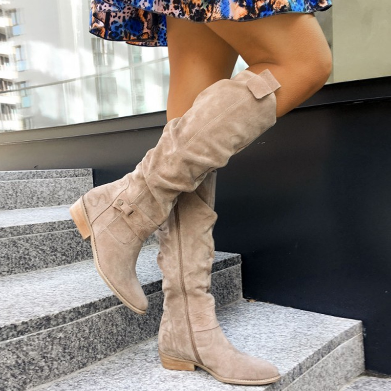Trendy Ladies' Boots - Bella-Beige-2.5-The Livary