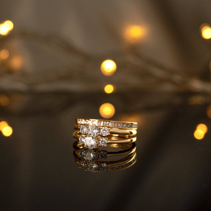 Stylish Zirconia Ring - Amelia-Silver-5-The Livary