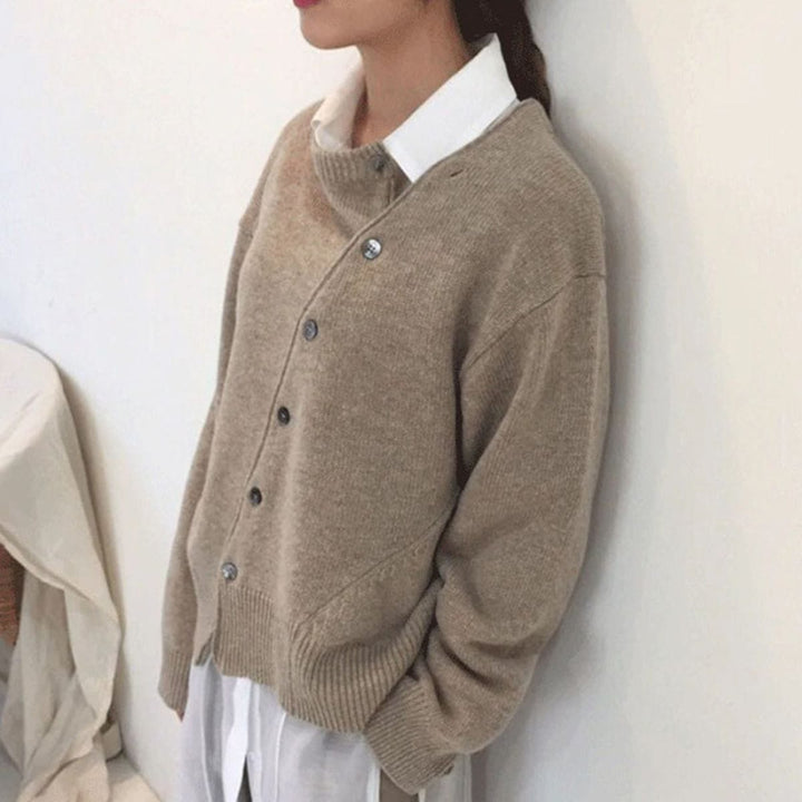 Luxury Cashmere Vest with Button Details - Aurora-Brown-S-The Livary