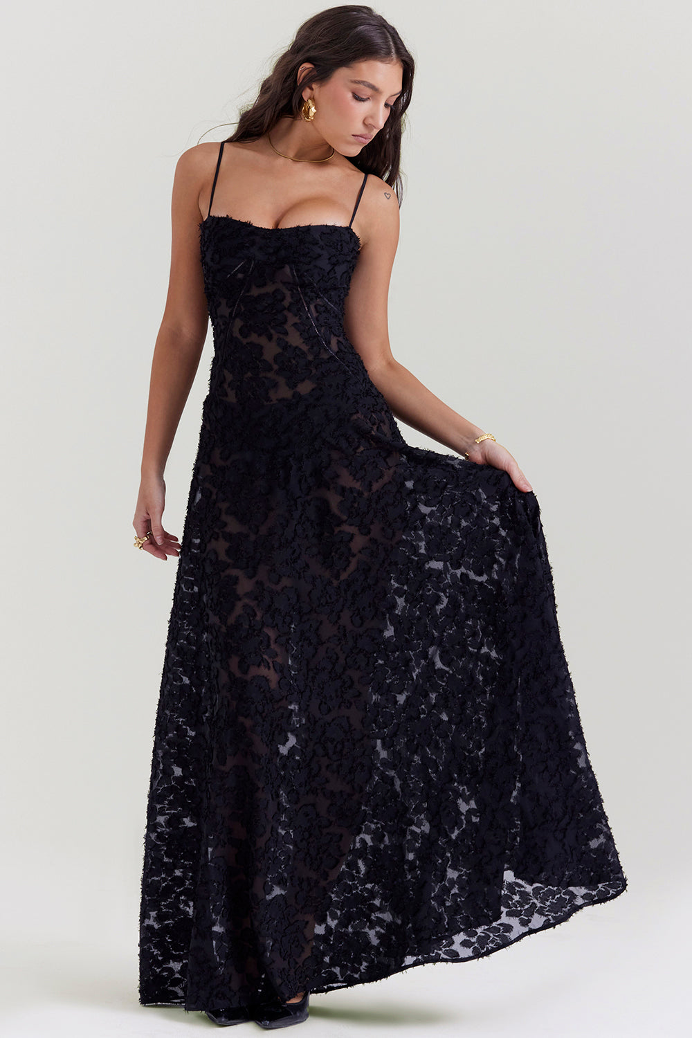 Stylish Sleeveless Dress – Viviana-Black-XS-The Livary