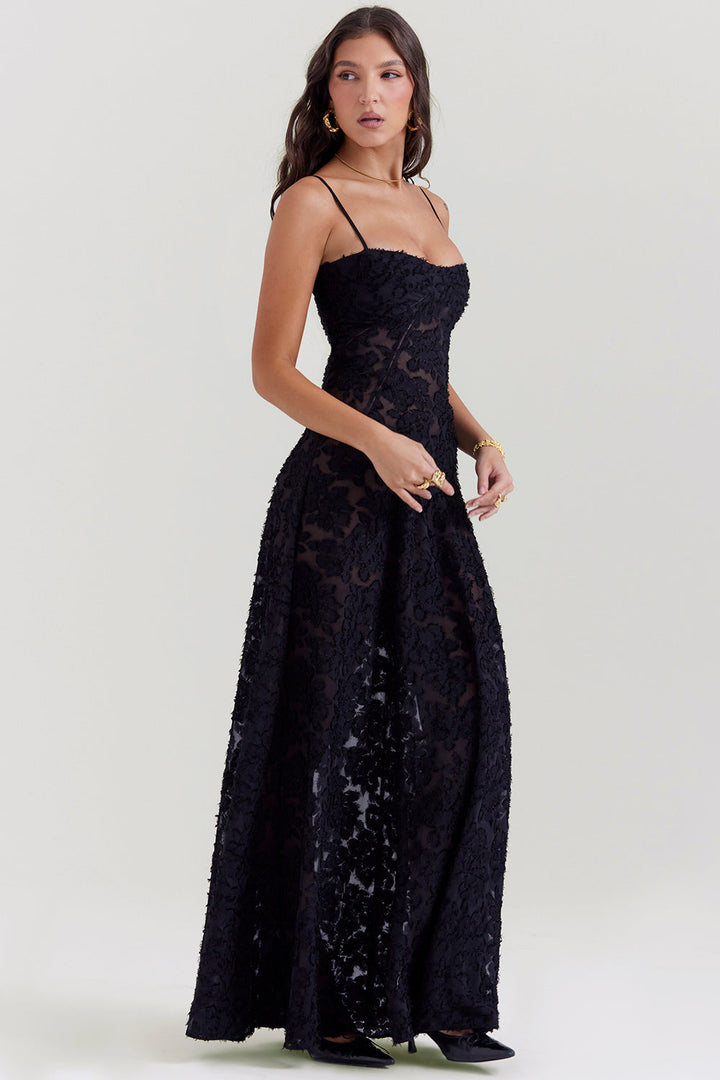 Stylish Sleeveless Dress – Viviana-Black-XS-The Livary