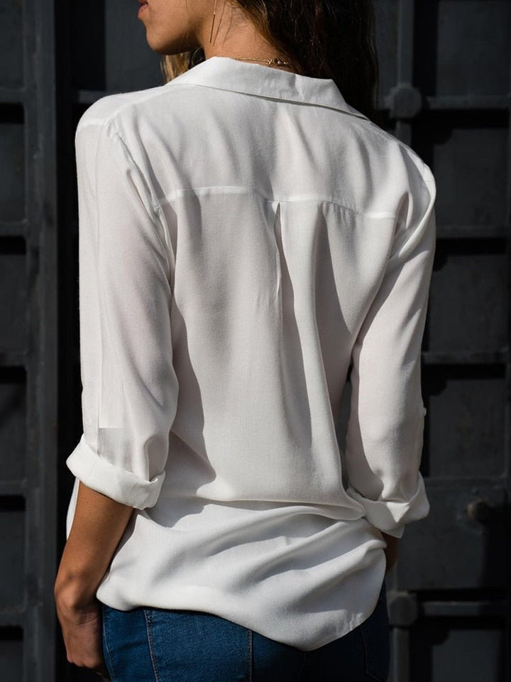 Casual Women's Blouse with Timeless Style - Mira-Light blue-S-The Livary