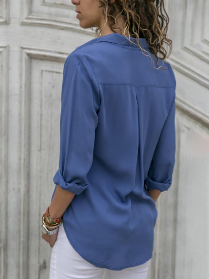 Casual Women's Blouse with Timeless Style - Mira-Light blue-S-The Livary