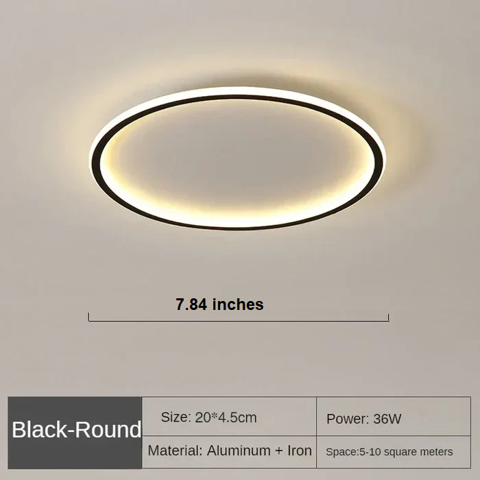 Scandinavian Round Ceiling Lamp - AuroraSphere