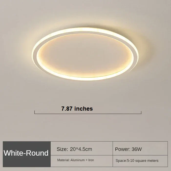 Scandinavian Round Ceiling Lamp - AuroraSphere