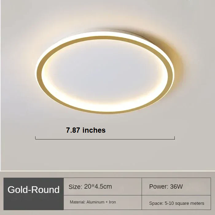 Scandinavian Round Ceiling Lamp - AuroraSphere