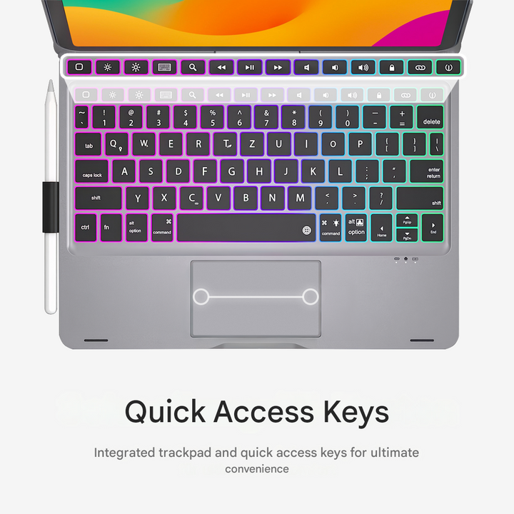 Wireless 360° Rotatable Keyboard - KeySpin Cover-iPad Pro 12.9-inch (6th/5th/4th/3rd Gen)-Black-The Livary