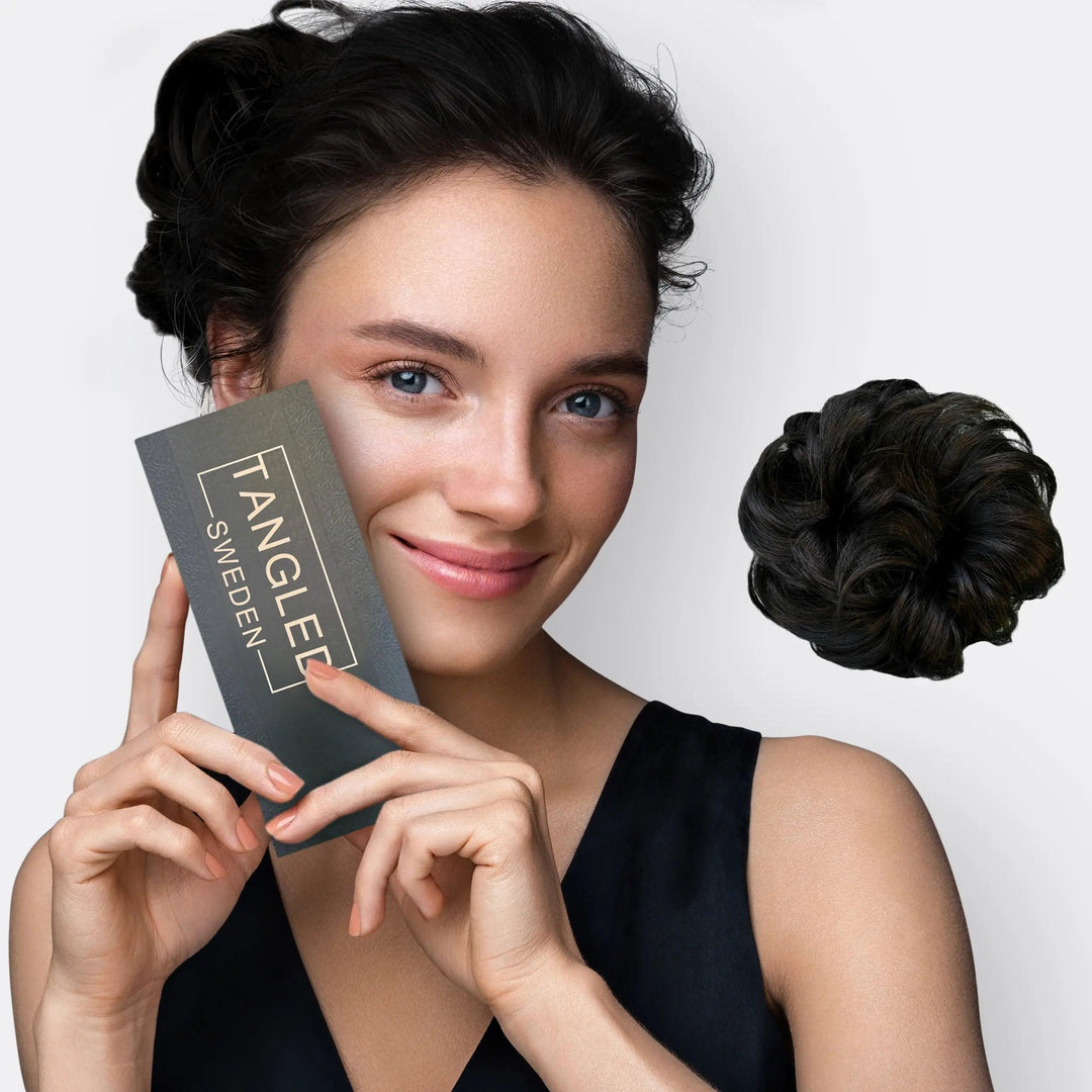 Hairextension Scrunchie – BunPop-Black-The Livary