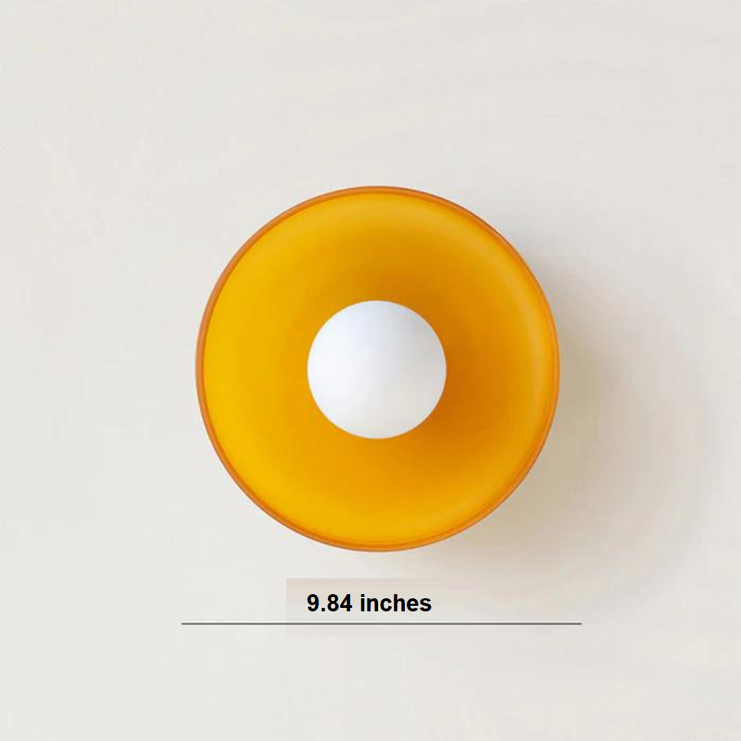 Round Ceiling Lamp with Stylish Functionality - LumiSphere-D9.82*H5.91 inches-Orange-The Livary