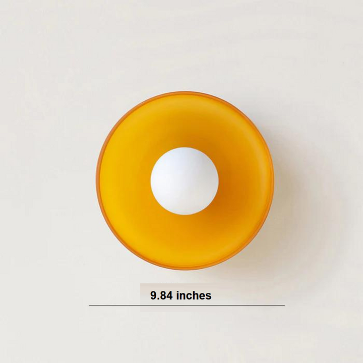 Round Ceiling Lamp with Stylish Functionality - LumiSphere-D9.82*H5.91 inches-Orange-The Livary