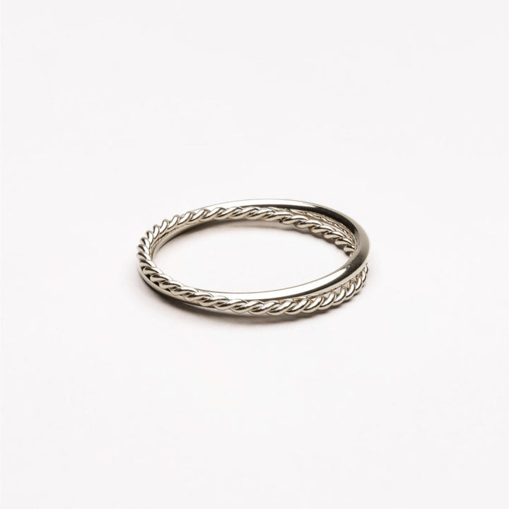 Harmonie Double Ring - Lyra-6-Silver-The Livary