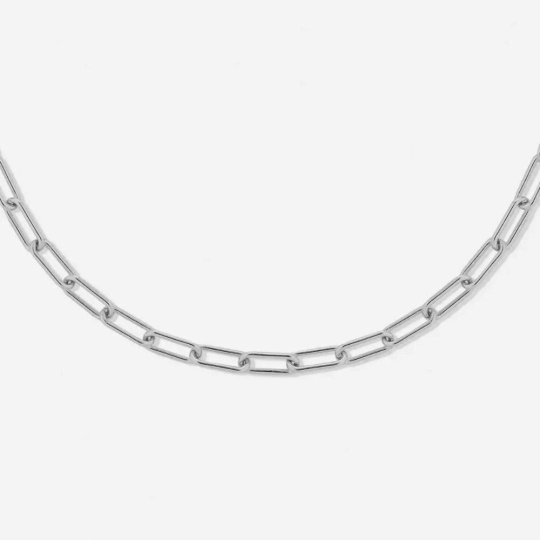 Paperclip Choker Necklace - Lina-Silver-The Livary
